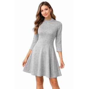 Jon And Anna Gray Mock Neck Sweater Dress XL